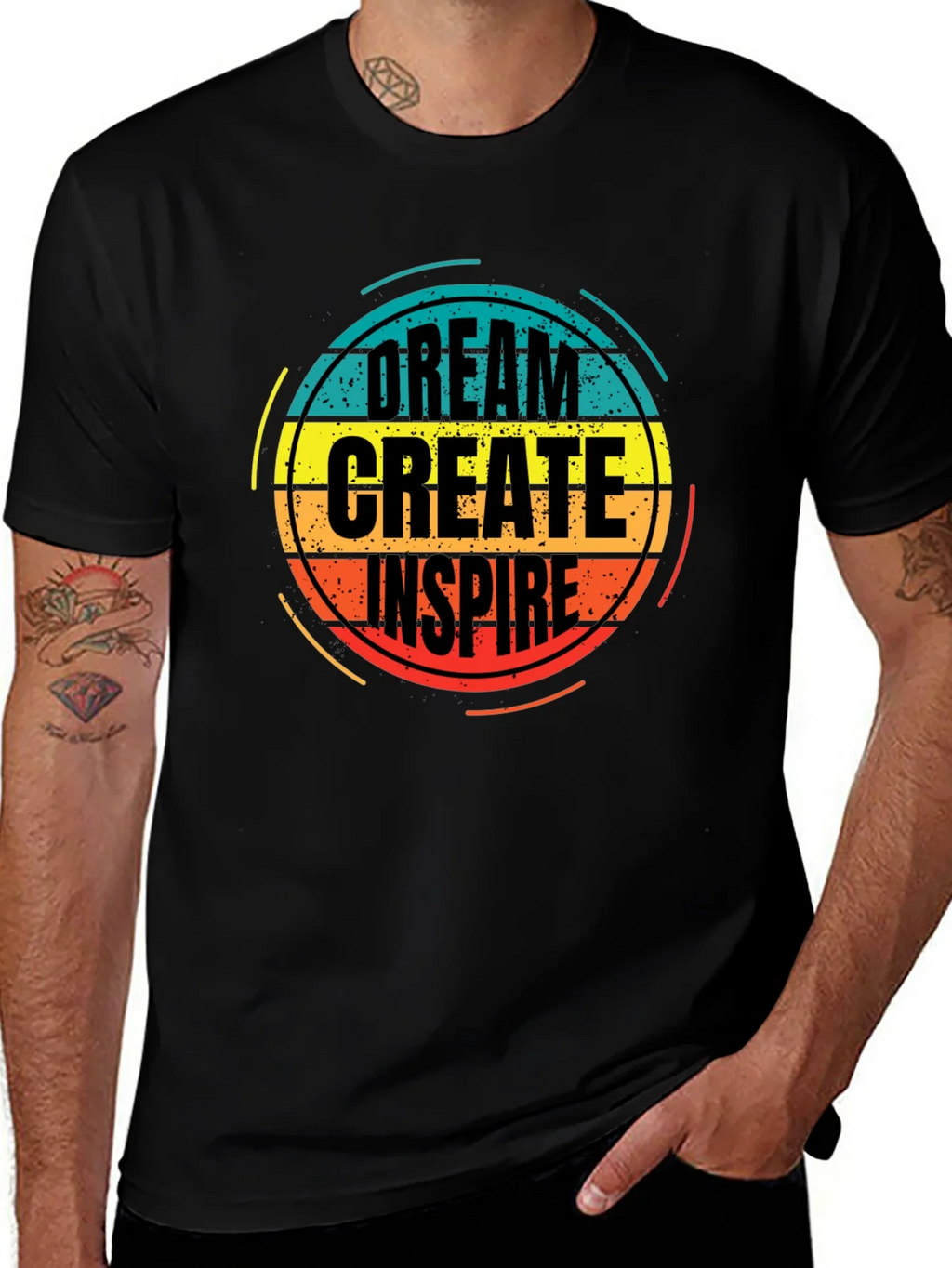 Dream Create Inspire Graphic Tee - Black product image 1