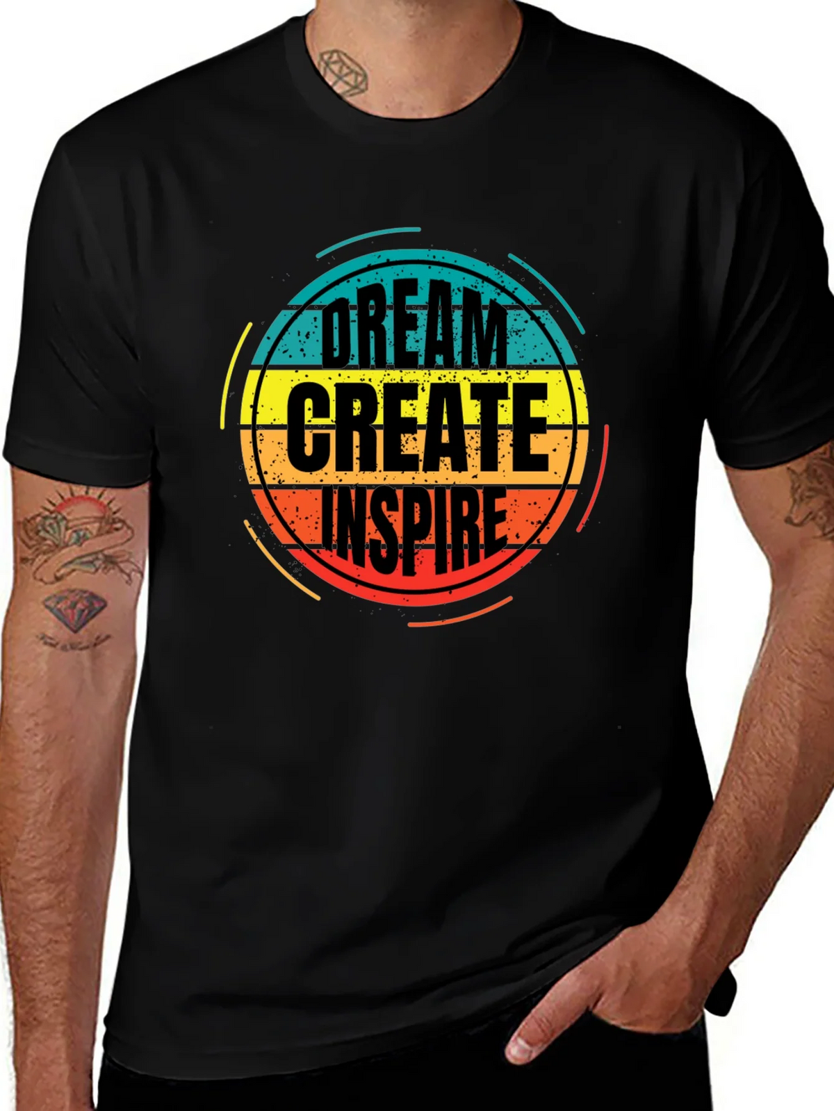 Dream Create Inspire Graphic Tee - Black product image 1