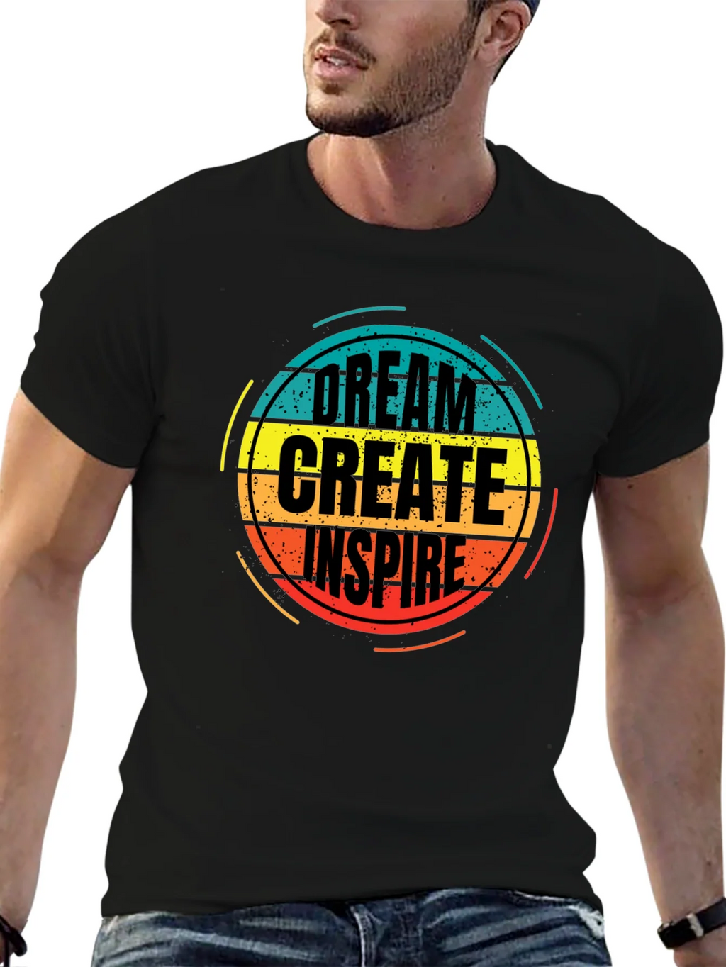 Dream Create Inspire Graphic Tee - Black product image 6