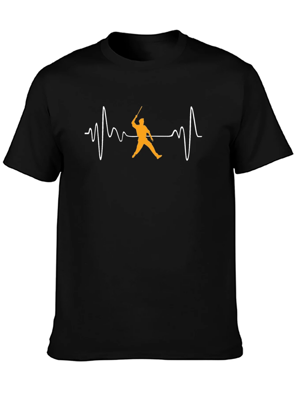 Cricket Heartbeat T-Shirt - Black Cotton Tee product image 3