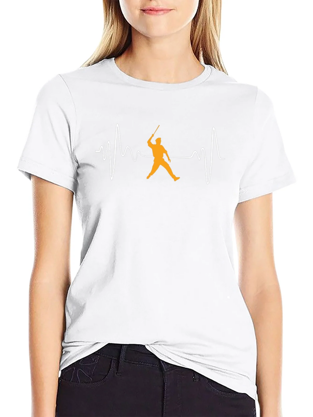 Cricket Heartbeat T-Shirt - Black Cotton Tee product image 8
