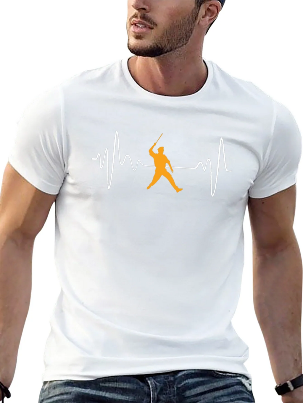 Cricket Heartbeat T-Shirt - Black Cotton Tee product image 12