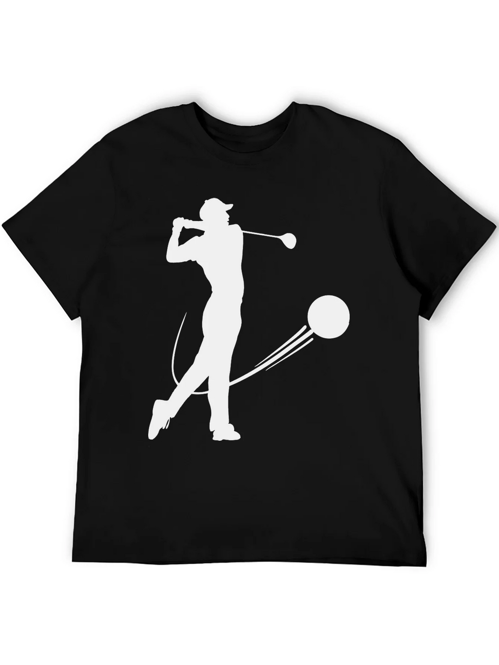 Golfer Silhouette T-Shirt - Black product image 5