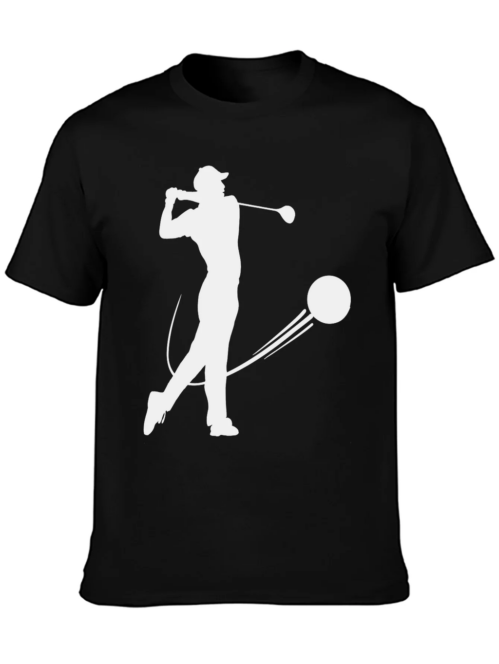 Golfer Silhouette T-Shirt - Black product image 3