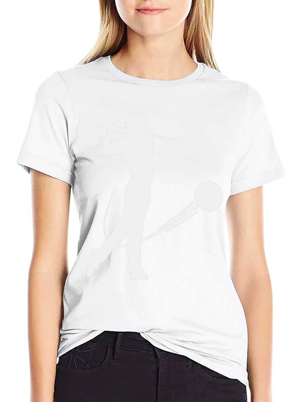 Golfer Silhouette T-Shirt - Black product image 8