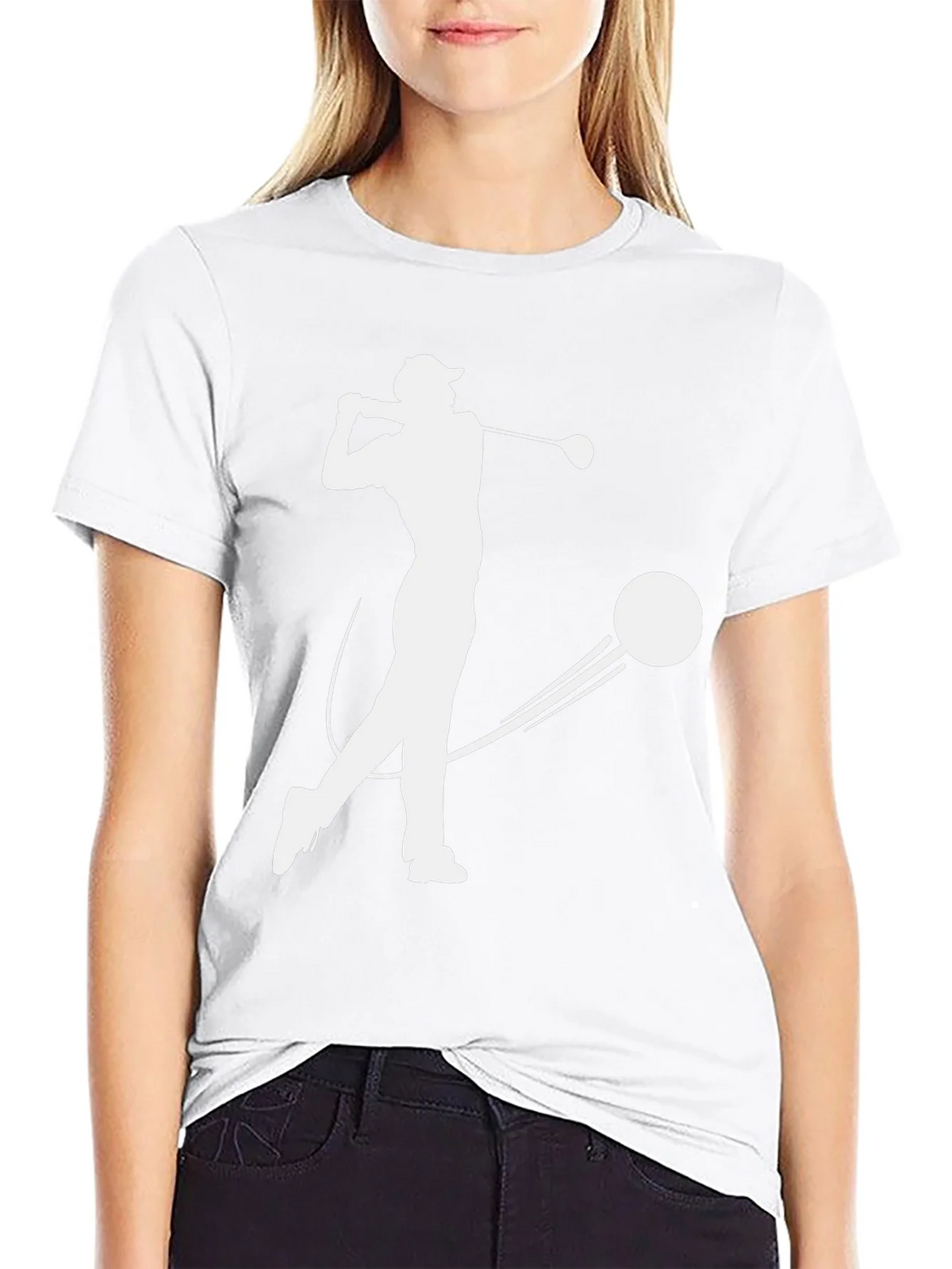 Golfer Silhouette T-Shirt - Black product image 8