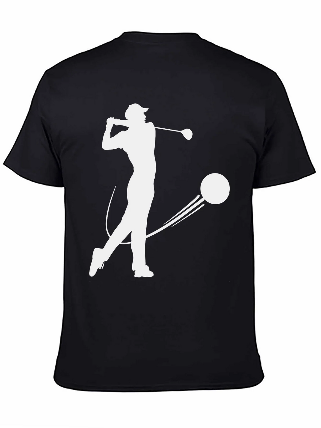 Golfer Silhouette T-Shirt - Black product image 4
