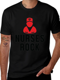 Nurses Rock Black T-Shirt | Nurse Pride Apparel product image 1