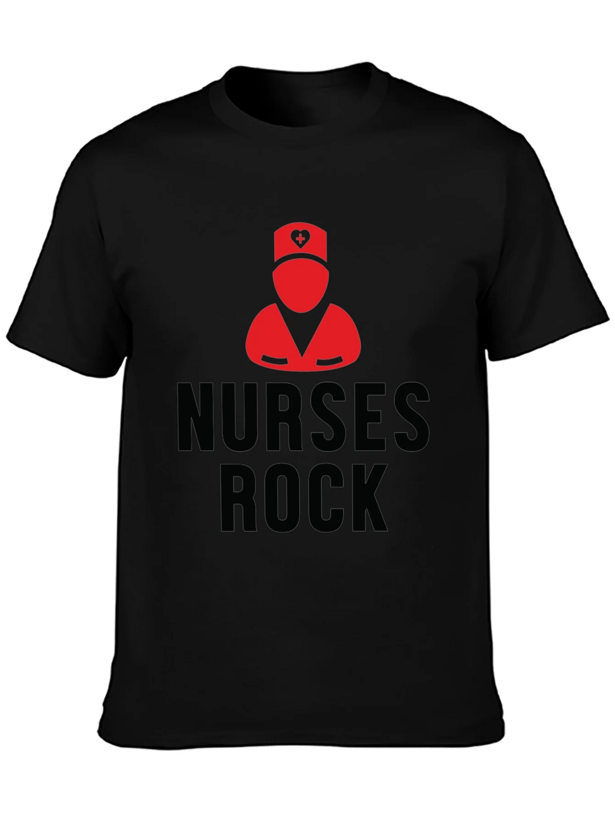 Nurses Rock Black T-Shirt | Nurse Pride Apparel product image 3