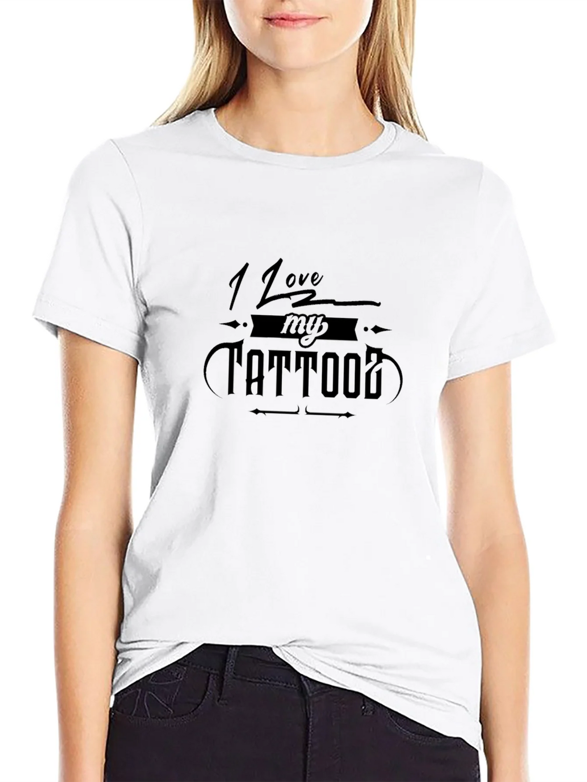 I Love My Tattoo Graphic Tee - Black T-Shirt product image 8