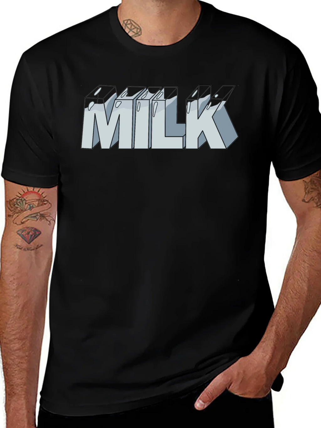 Milk Graphic T-Shirt - Unisex Casual Tee product image 1