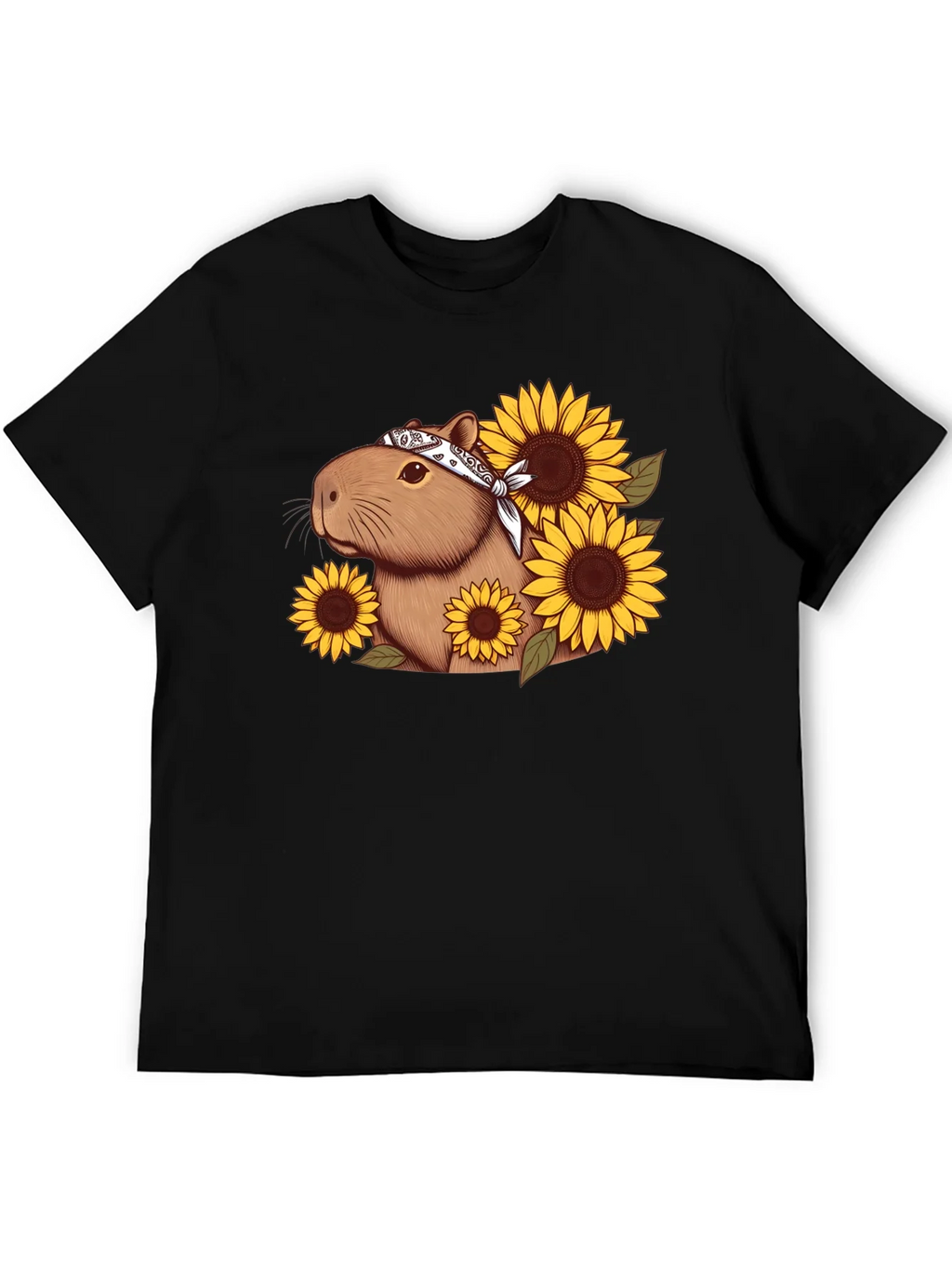 Capybara Sunflower Graphic Tee product image 4