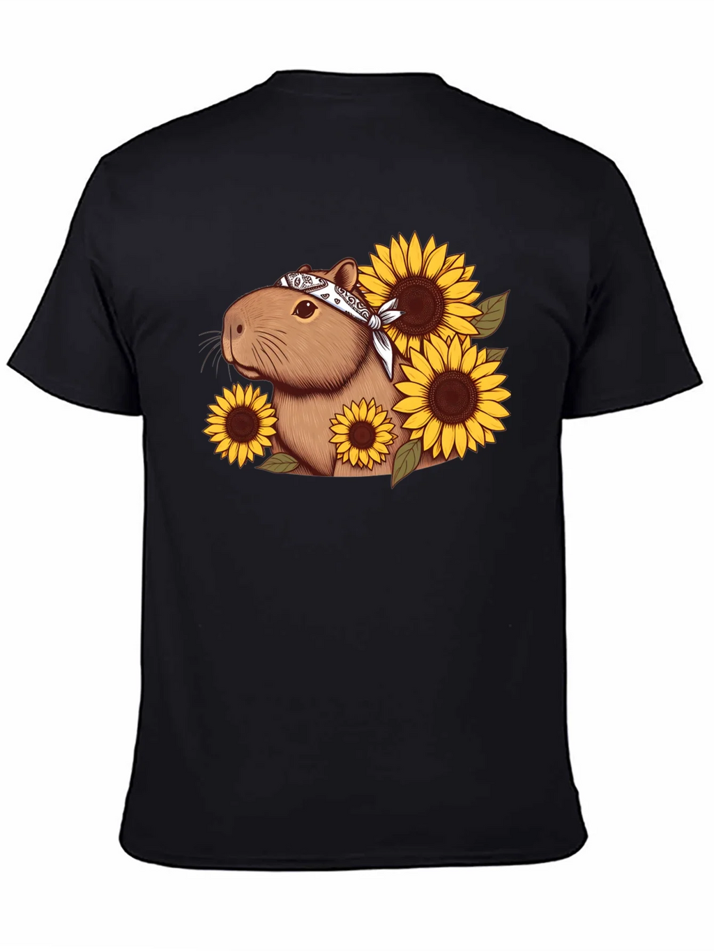 Capybara Sunflower Graphic Tee product image 3