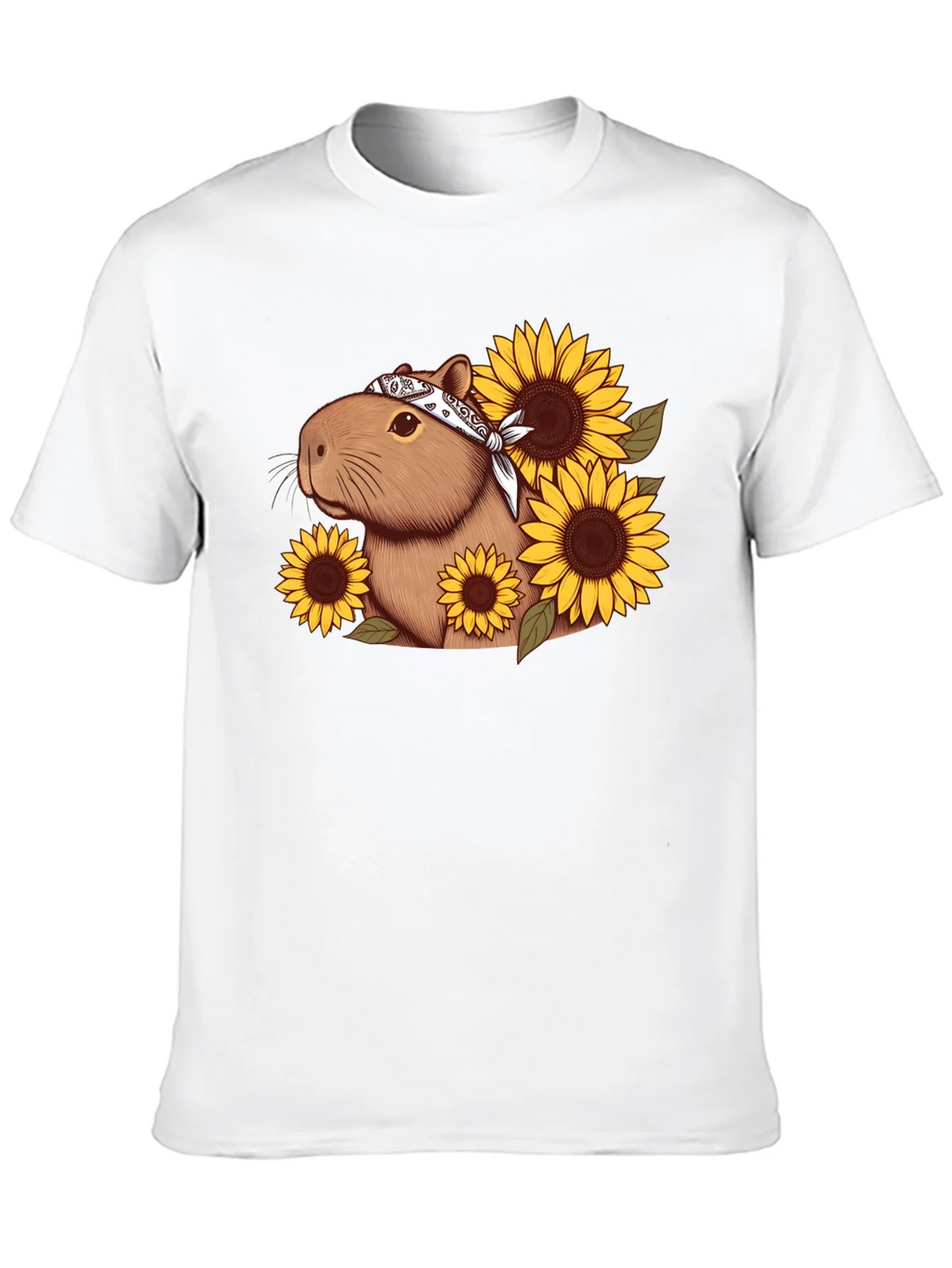 Capybara Sunflower Graphic Tee product image 8