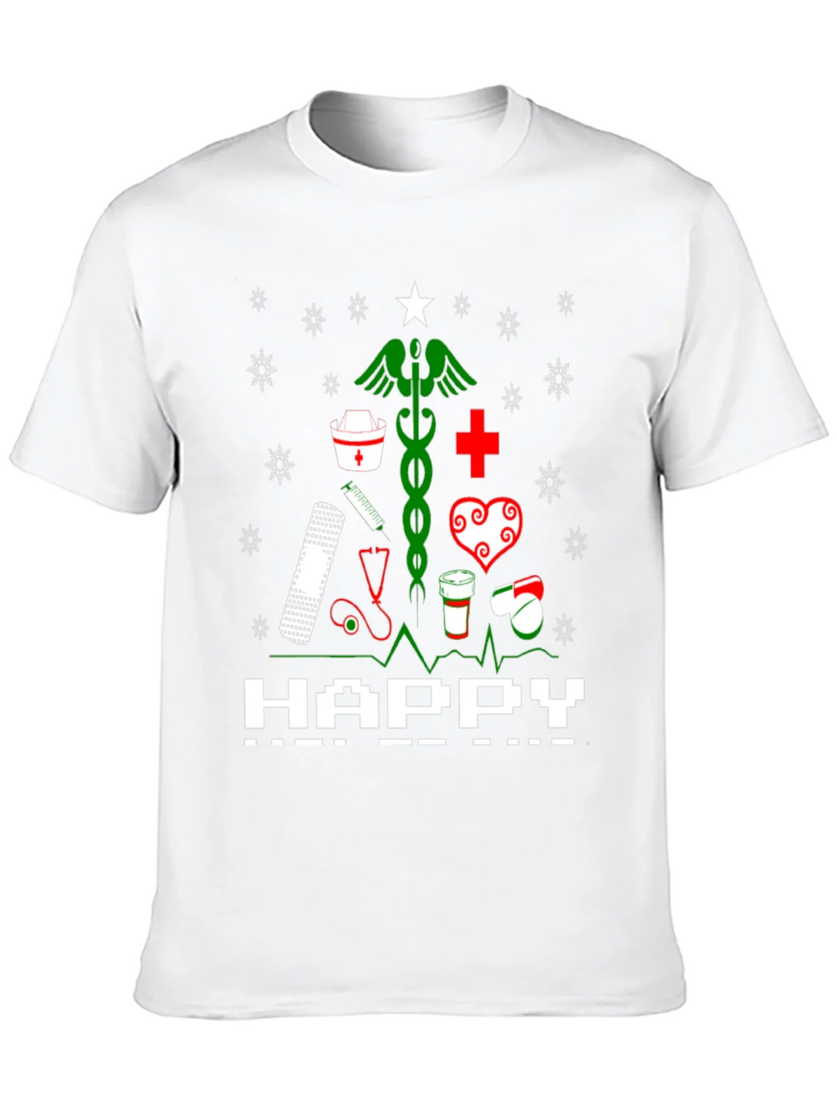 Nurse Christmas Tree Graphic T-Shirt product image 6
