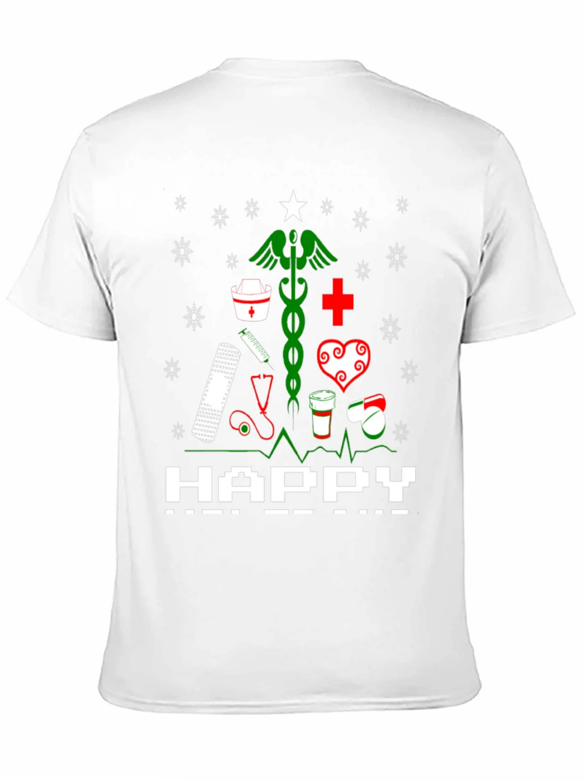 Nurse Christmas Tree Graphic T-Shirt product image 7