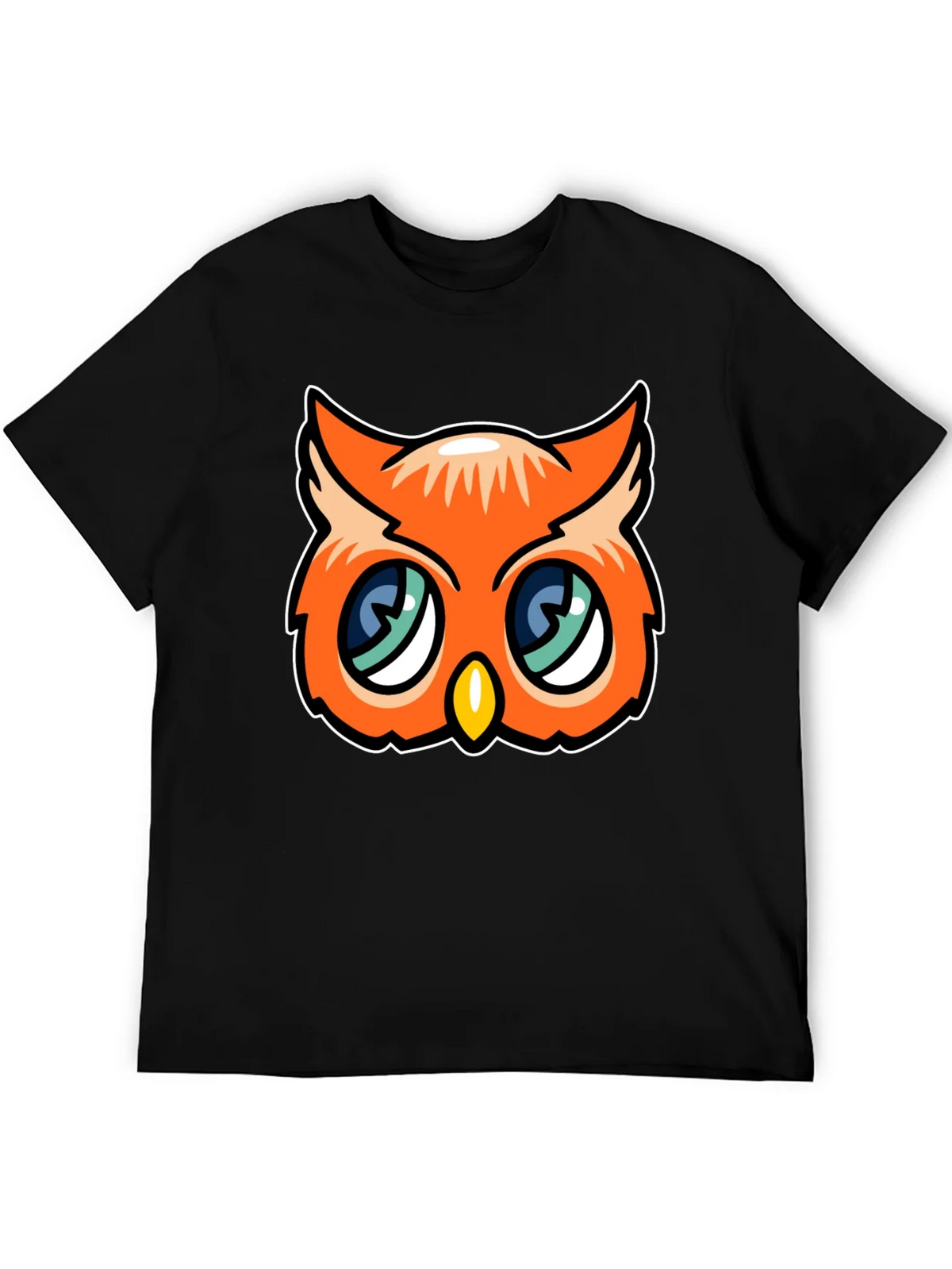Cute Cartoon Owl Graphic Tee - Black product image 5