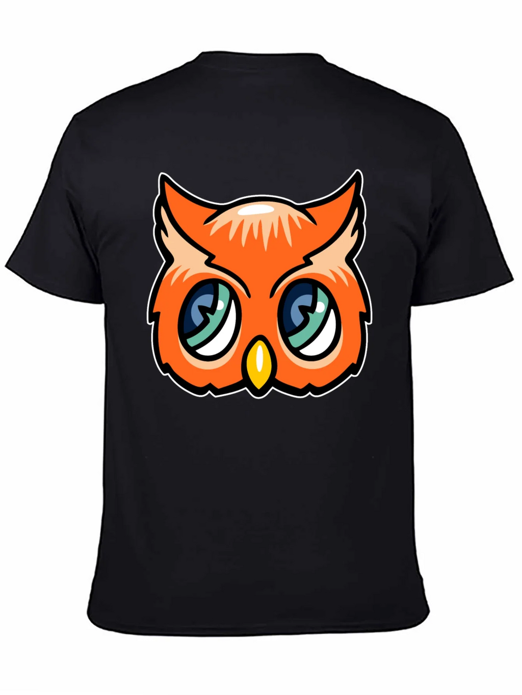 Cute Cartoon Owl Graphic Tee - Black product image 4