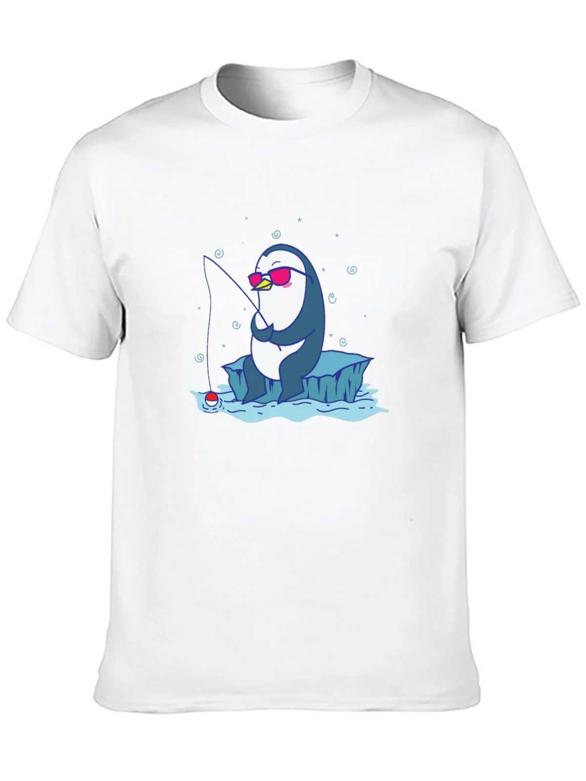 Cool Penguin Fishing T-Shirt product image 9