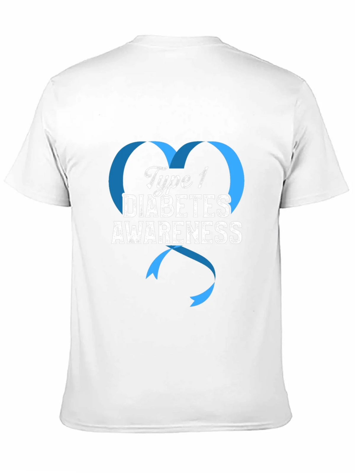 Type 1 Diabetes Awareness Ribbon Heart T-Shirt product image 10