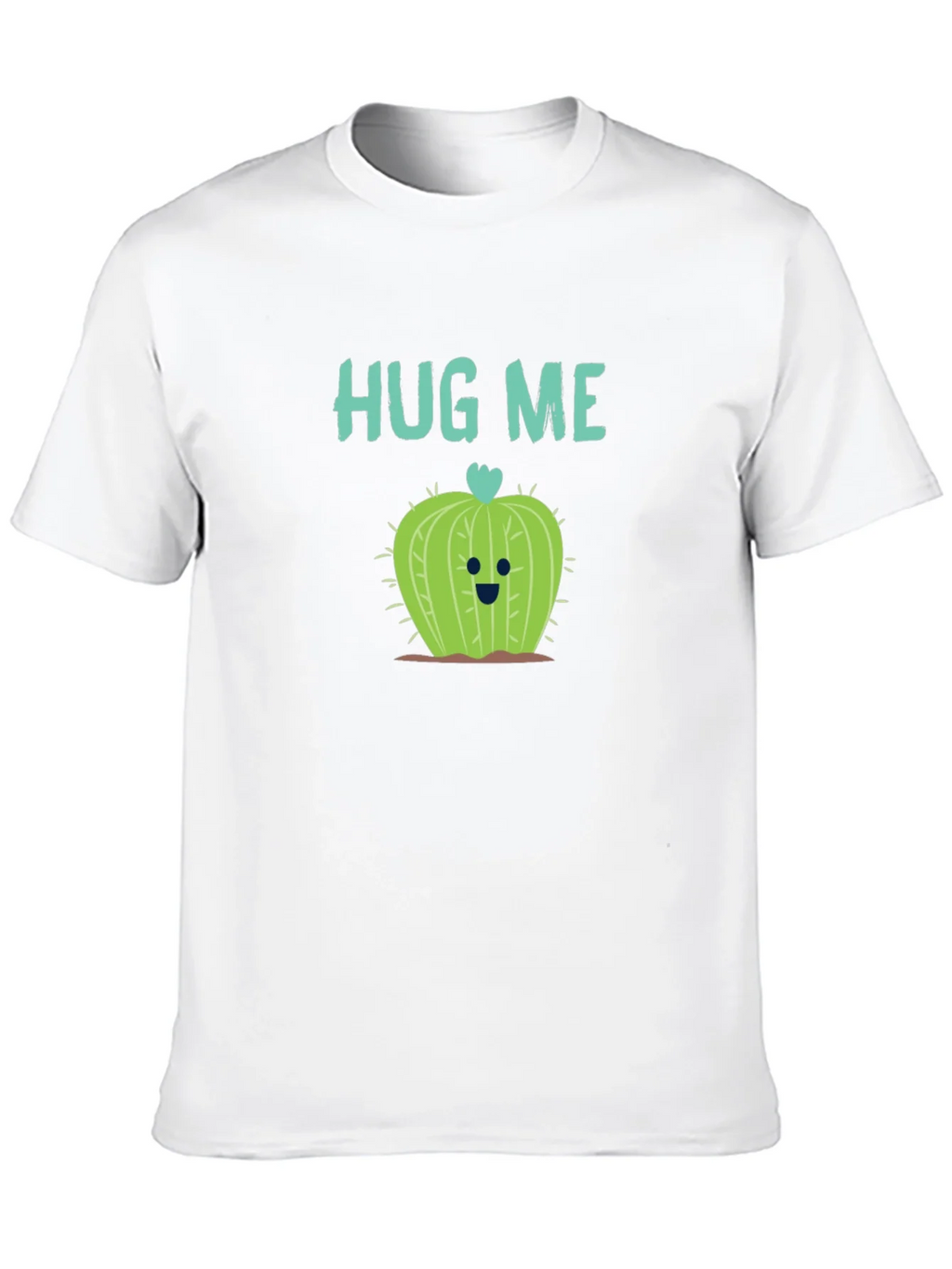 Hug Me Cactus T-Shirt - Black Crew Neck Soft Cotton product image 9