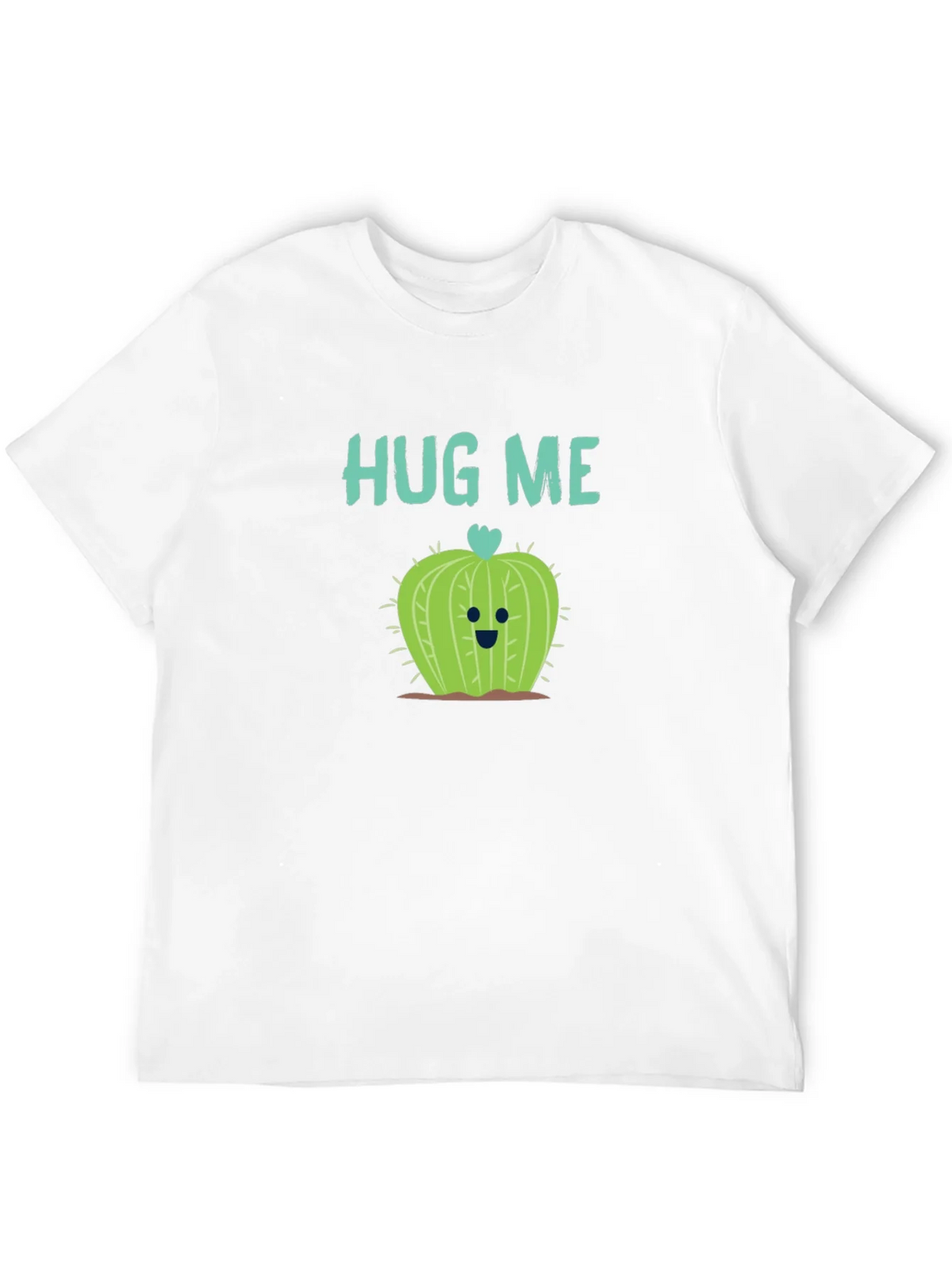 Hug Me Cactus T-Shirt - Black Crew Neck Soft Cotton product image 11