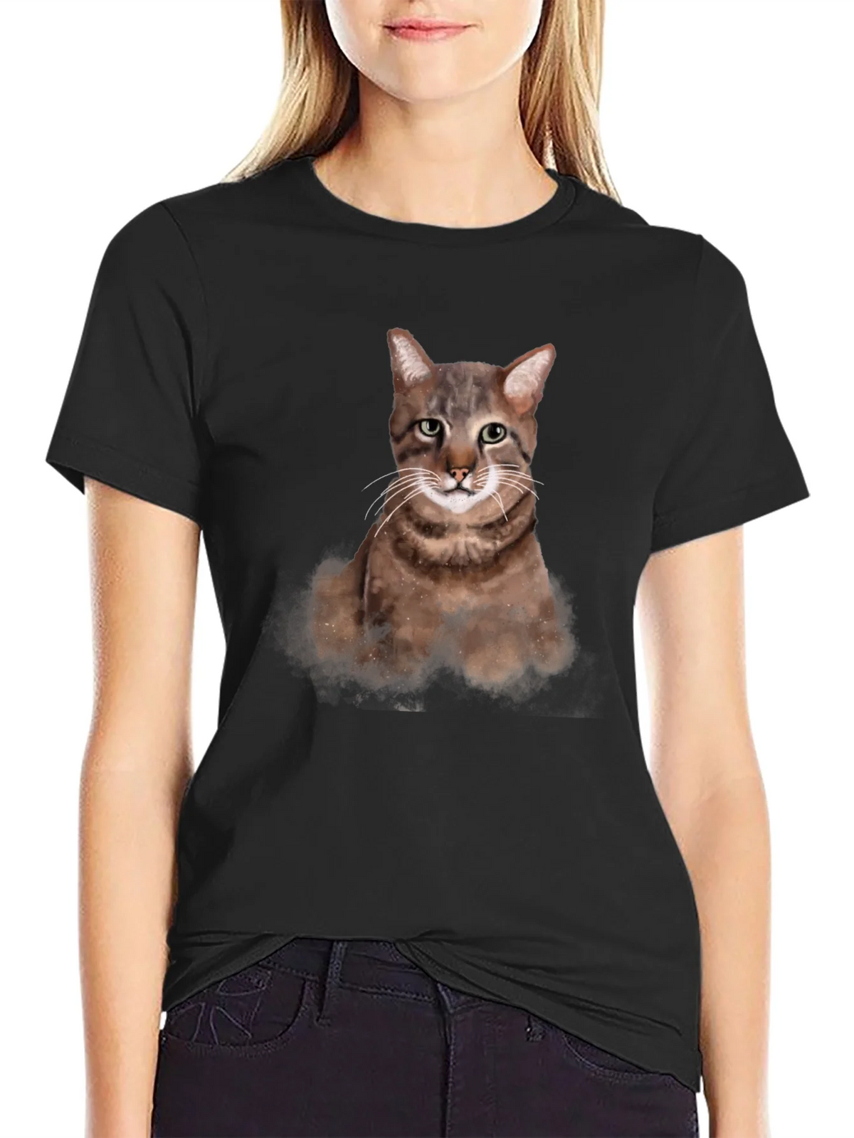 Cat Portrait Graphic T-Shirt - Unisex Casual Tee product image 2