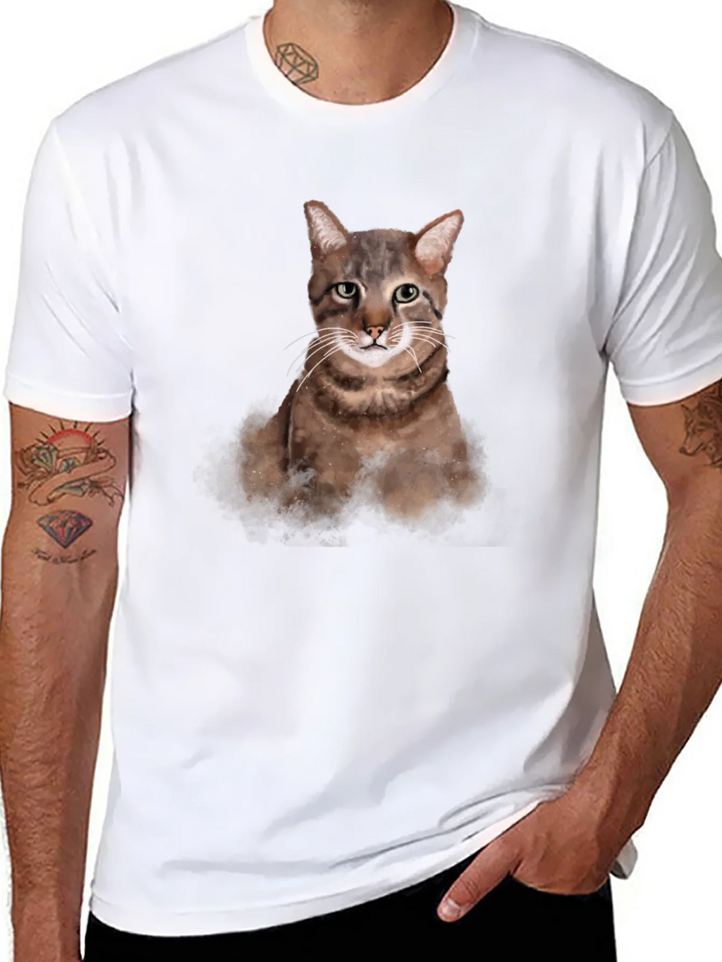 Cat Portrait Graphic T-Shirt - Unisex Casual Tee product image 7
