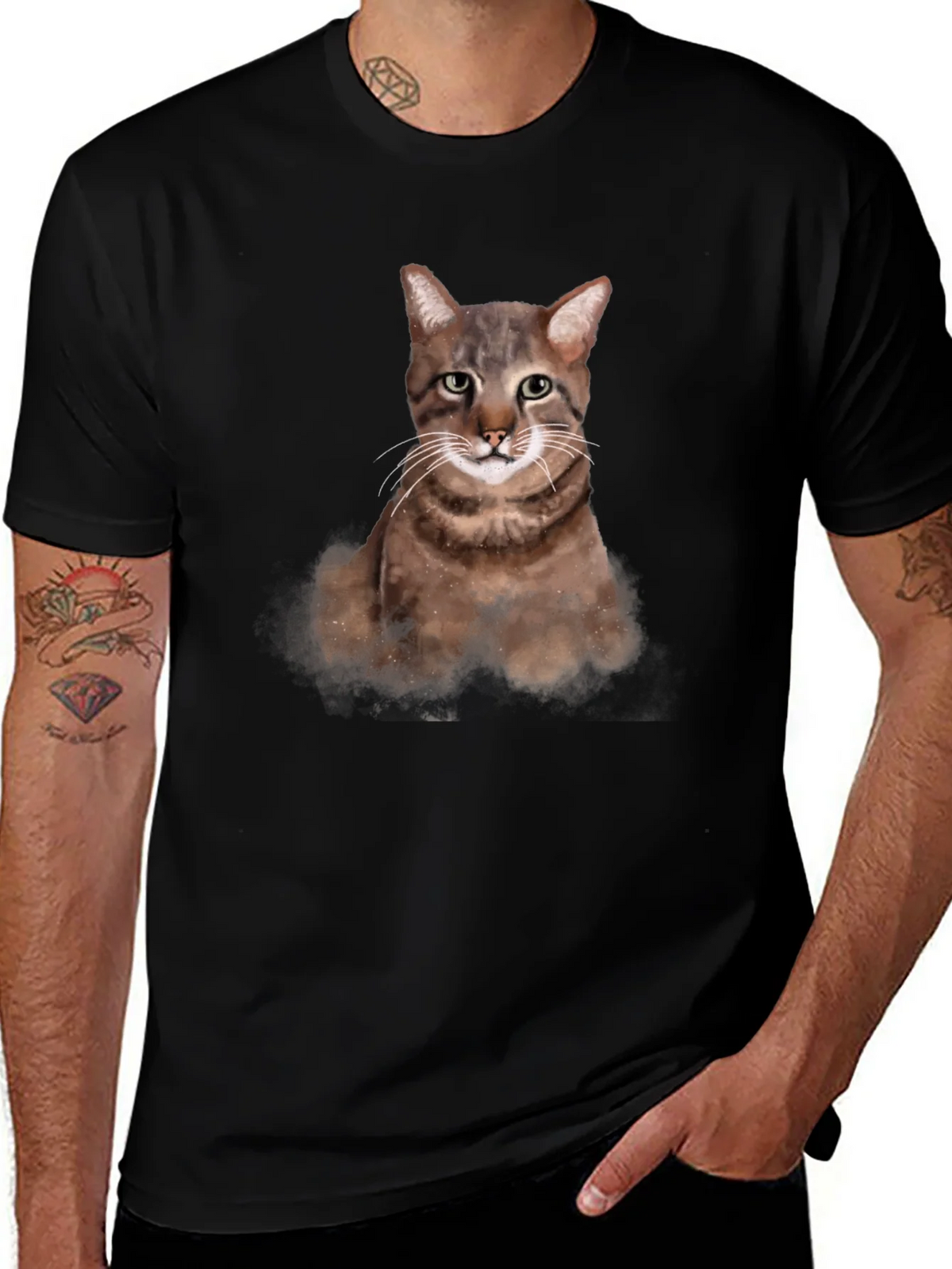 Cat Portrait Graphic T-Shirt - Unisex Casual Tee product image 1