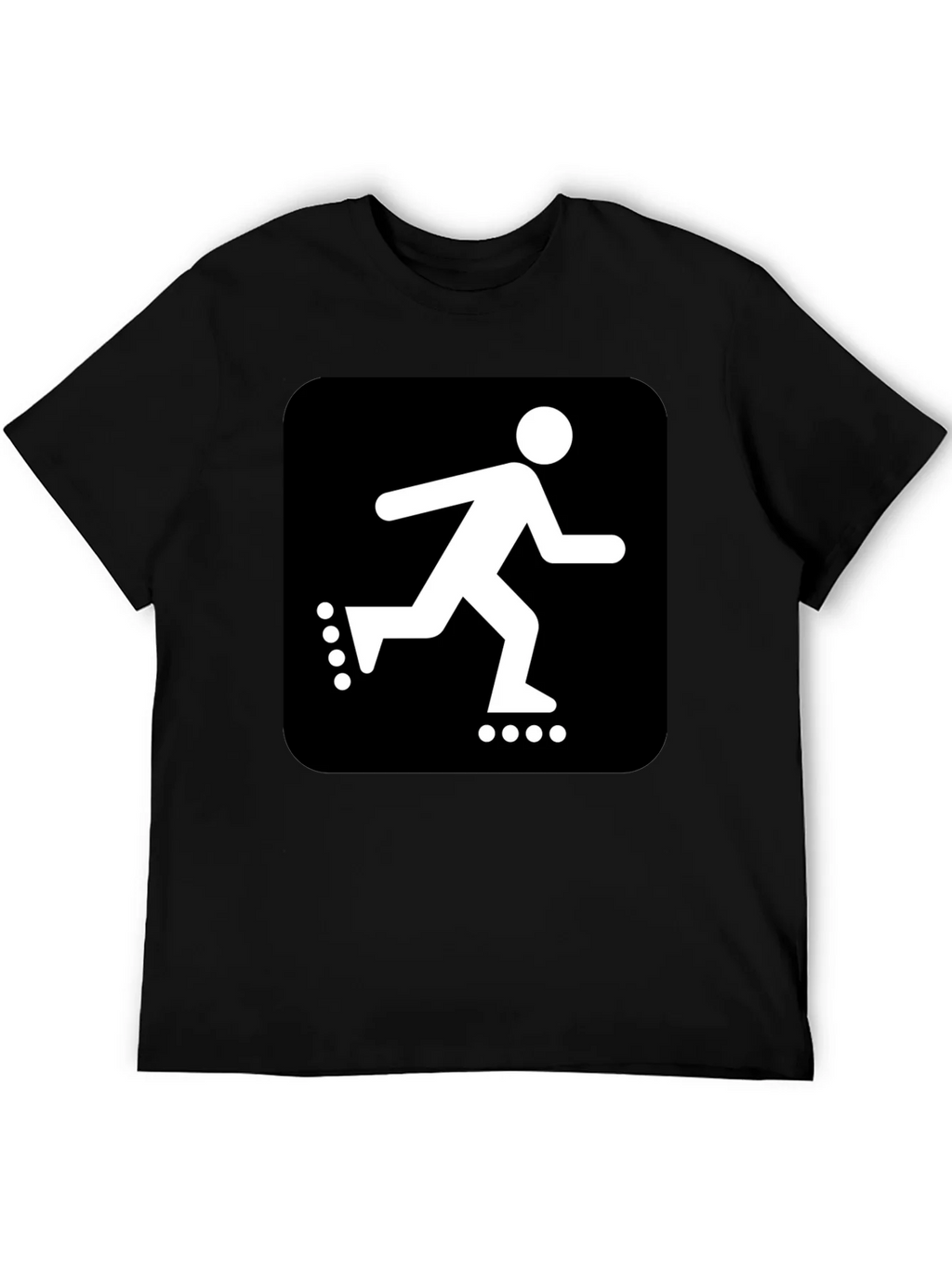 Roller Skater Graphic Black T-Shirt product image 5