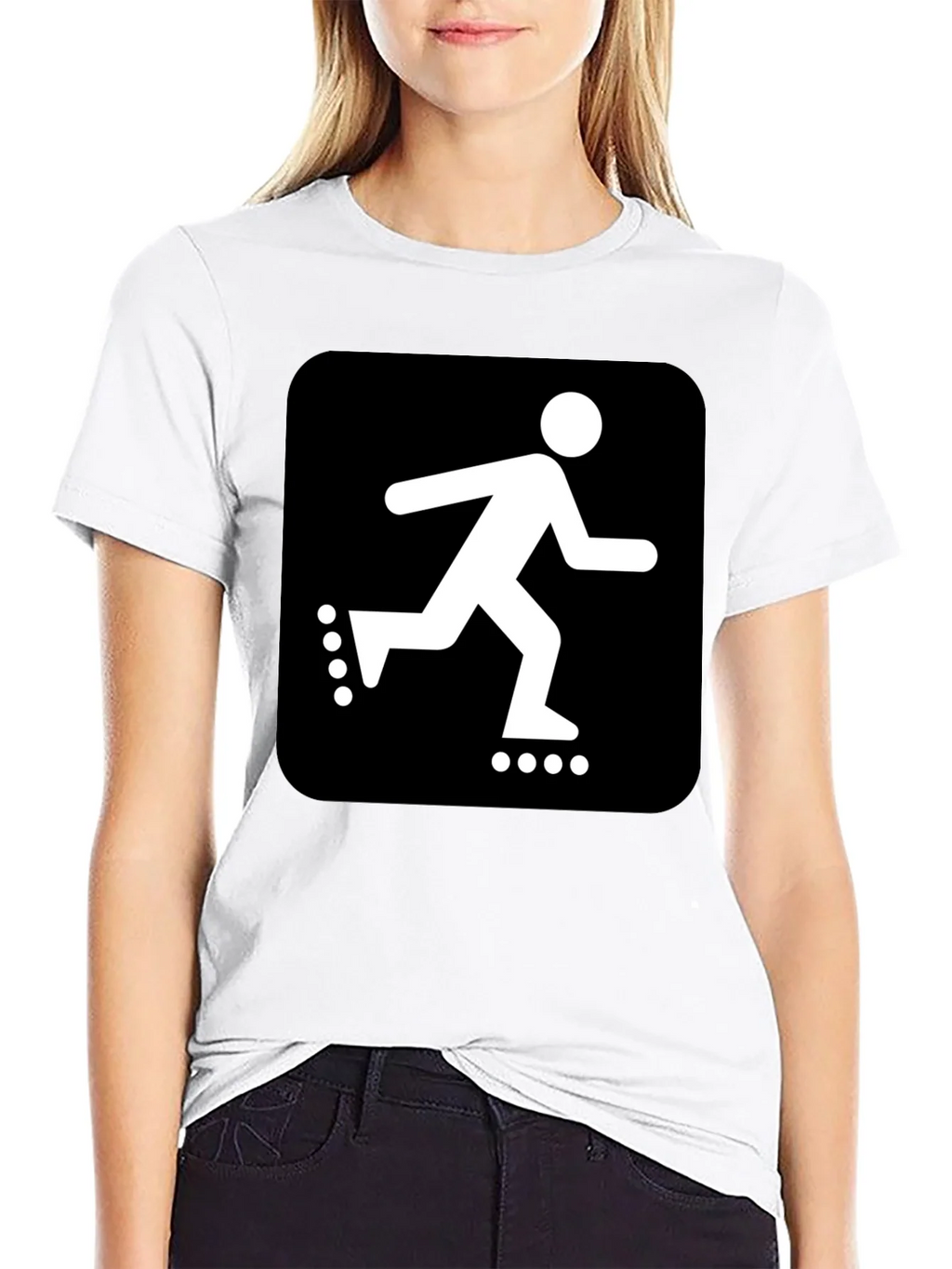 Roller Skater Graphic Black T-Shirt product image 8