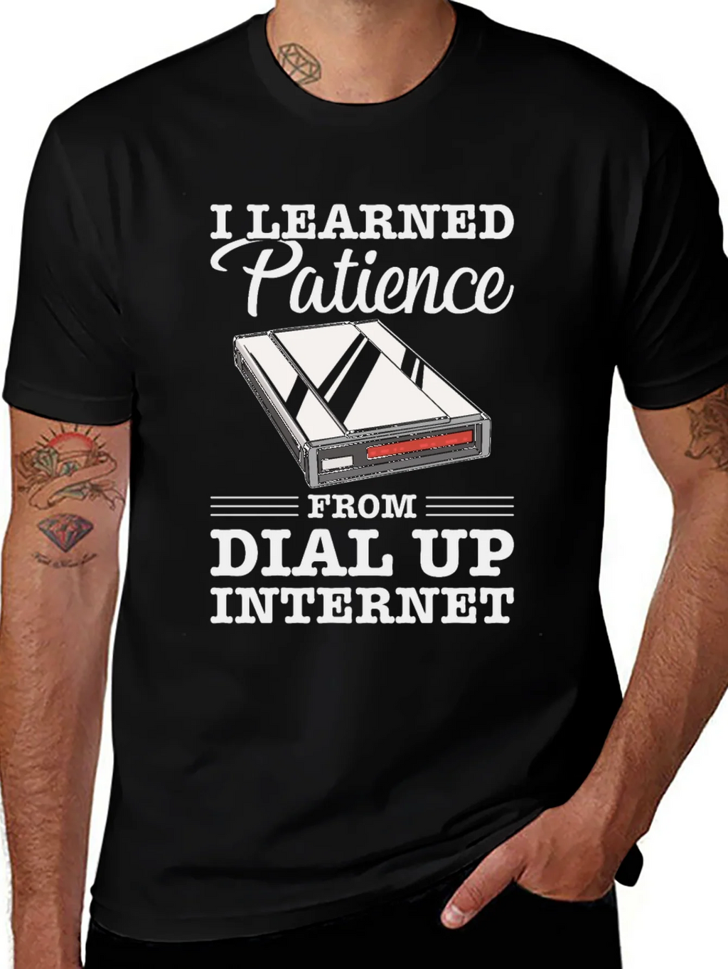 I Learned Patience From Dial Up Internet T-Shirt product image 1