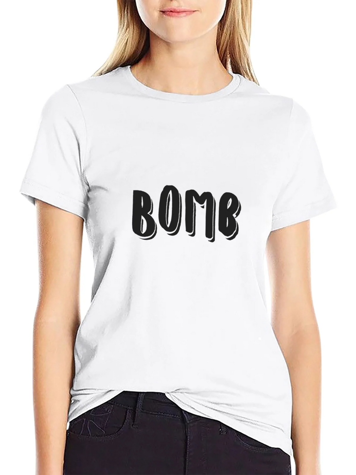 Black BOMB Graphic T-Shirt for Casual Wear product image 8