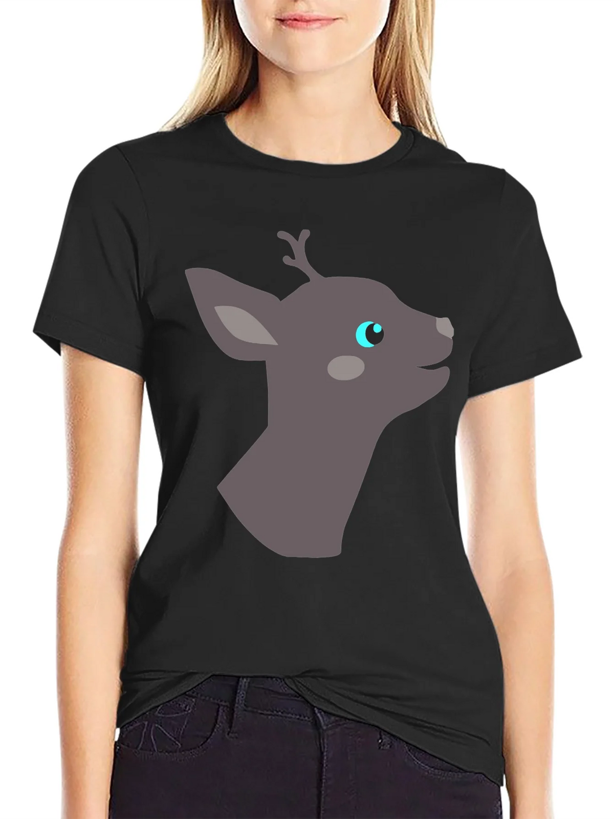 Deer Graphic Tee - Black Casual Shirt product image 2