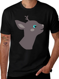 Deer Graphic Tee - Black Casual Shirt product image 1