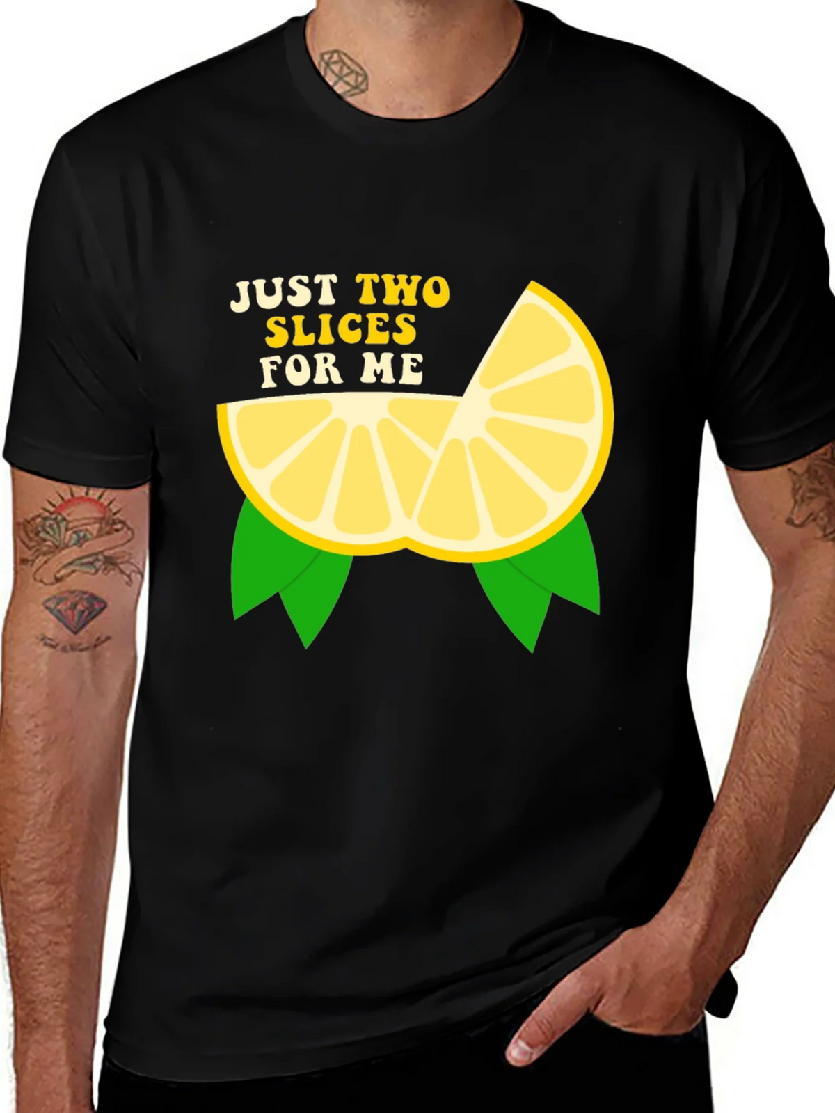 Just Two Slices T-Shirt - Lemon Graphic Tee product image 1