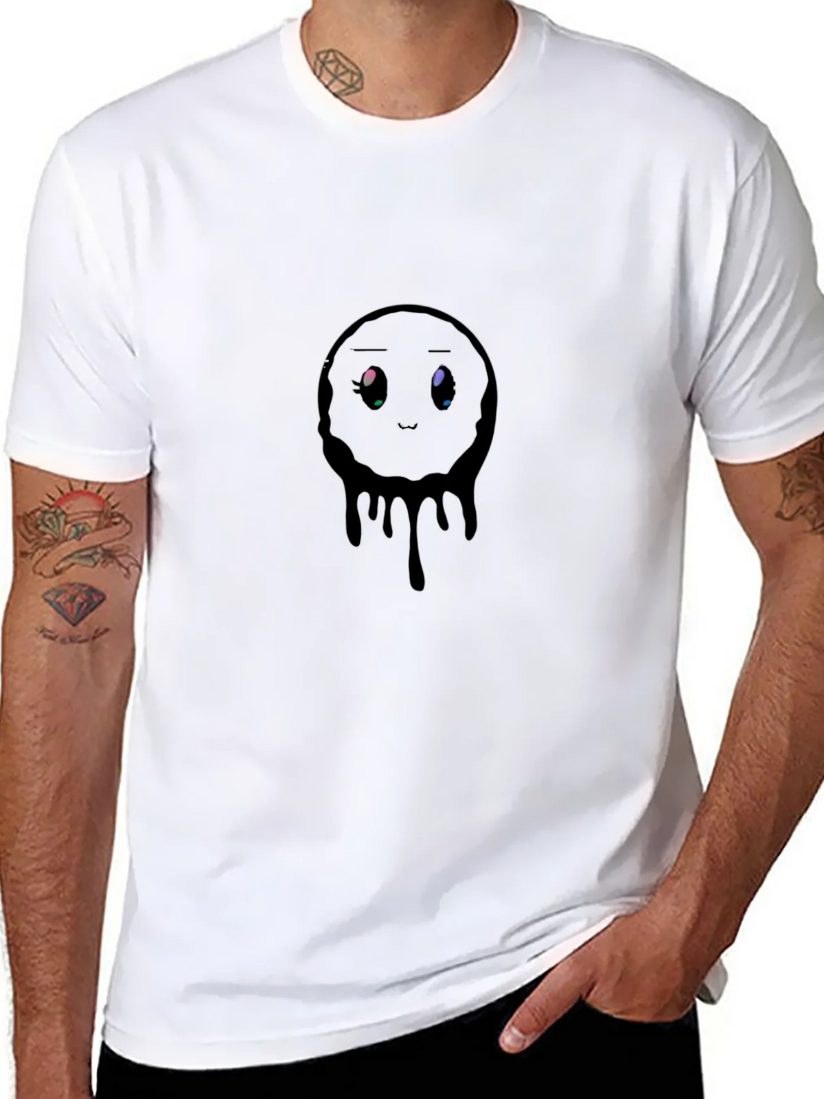 Melting Emotion Graphic Black T-Shirt product image 7