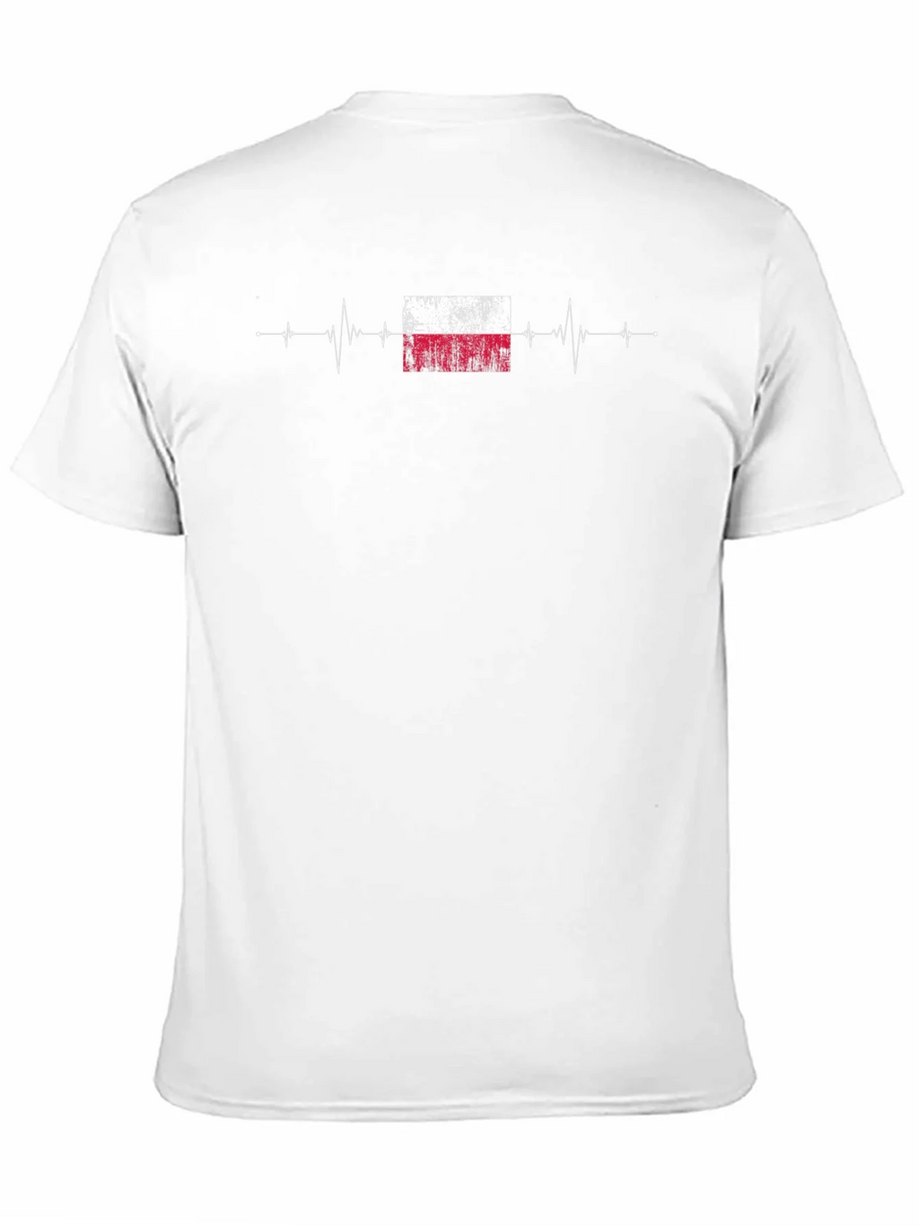 Poland Flag Heartbeat T-Shirt - Black product image 7