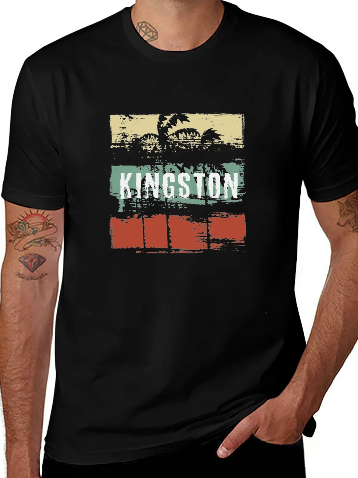 Kingston Retro Palm Tree T-Shirt product image 1