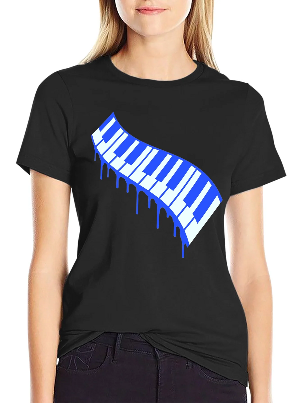 Dripping Keys Graphic Tee - Stylish Music Lover T-Shirt product image 2