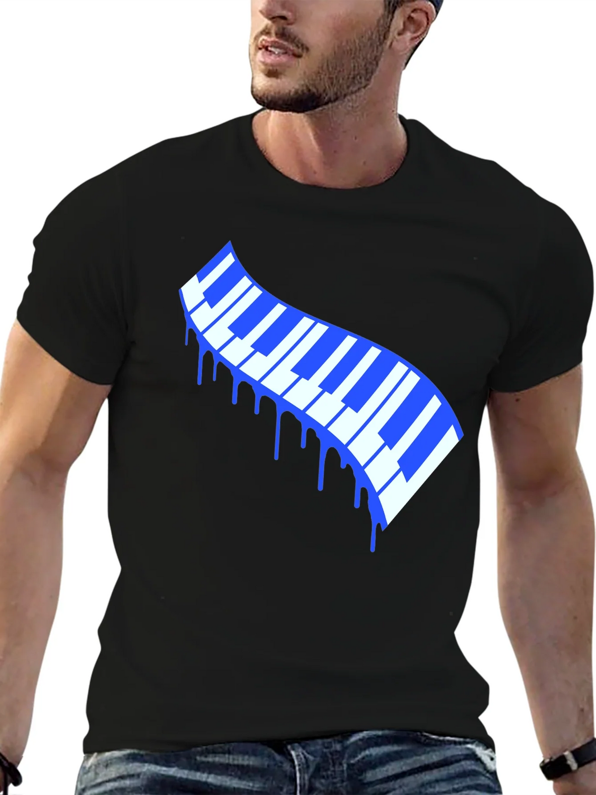 Dripping Keys Graphic Tee - Stylish Music Lover T-Shirt product image 6
