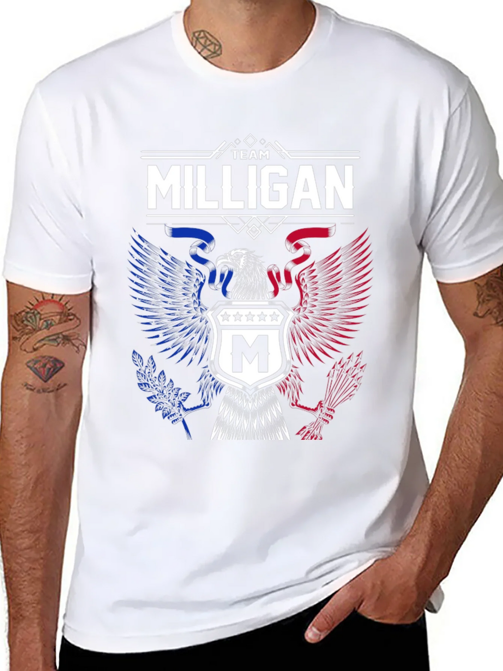 Team Milligan Patriotic Eagle Graphic T-Shirt product image 6