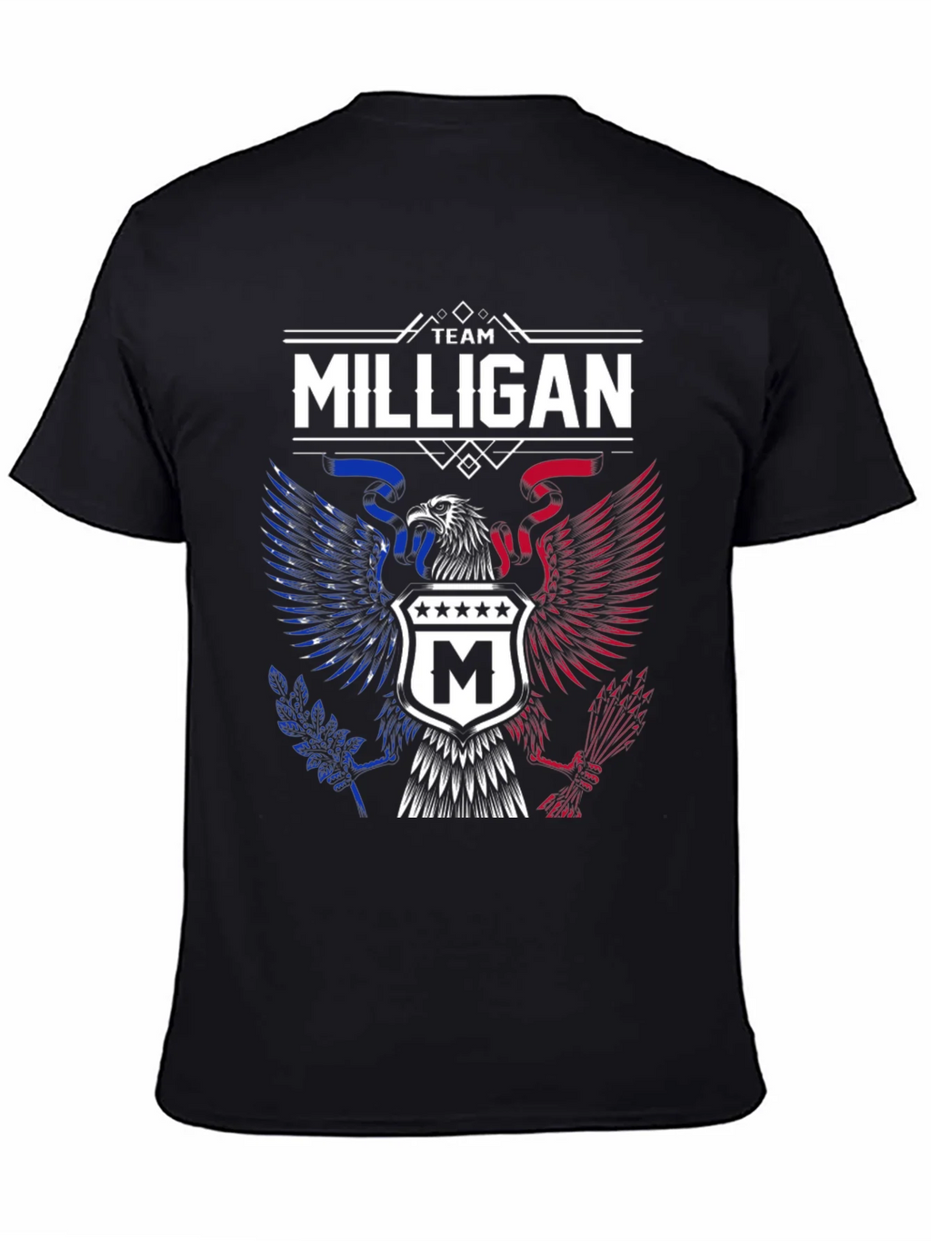 Team Milligan Patriotic Eagle Graphic T-Shirt product image 4
