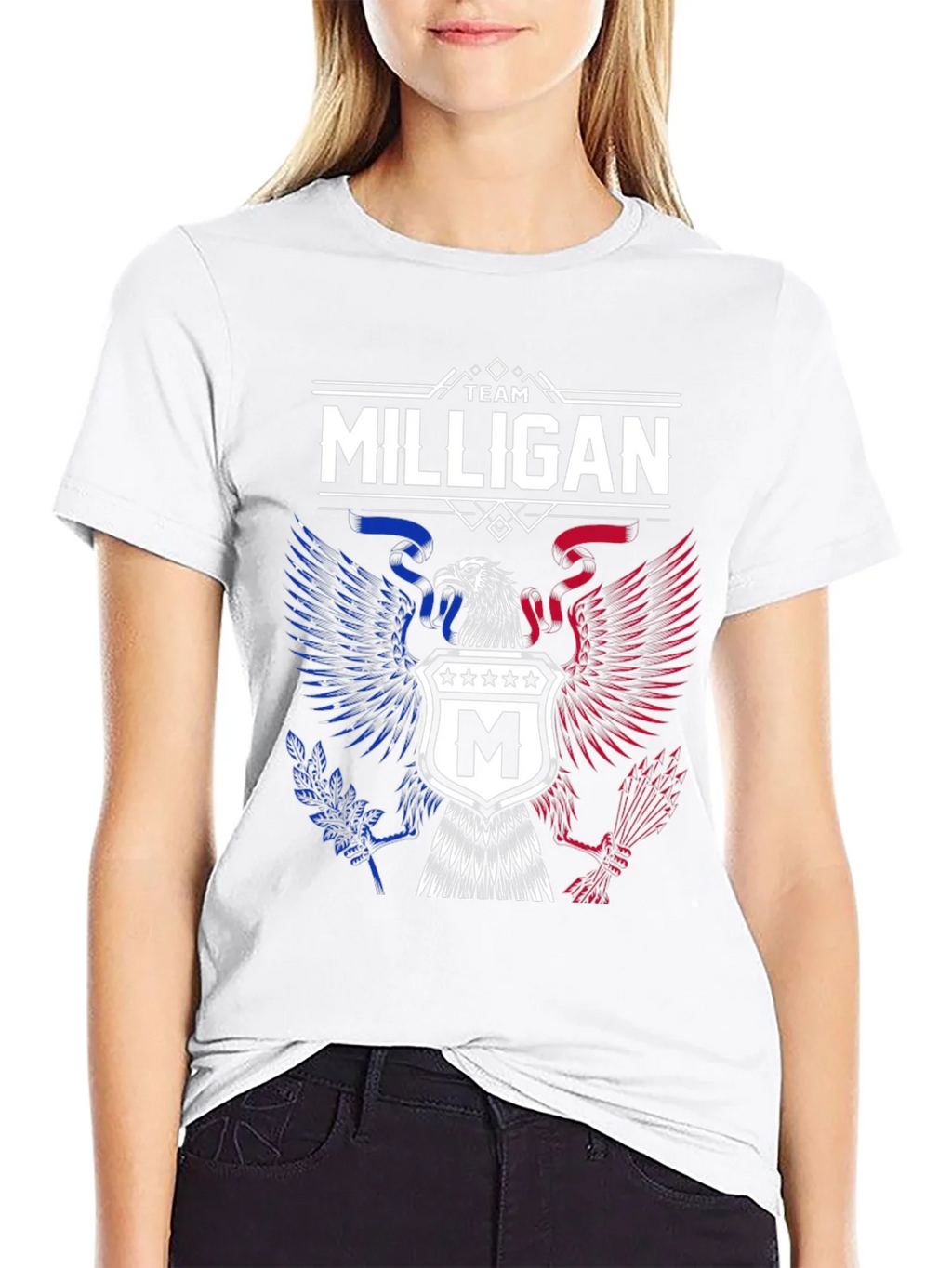 Team Milligan Patriotic Eagle Graphic T-Shirt product image 7
