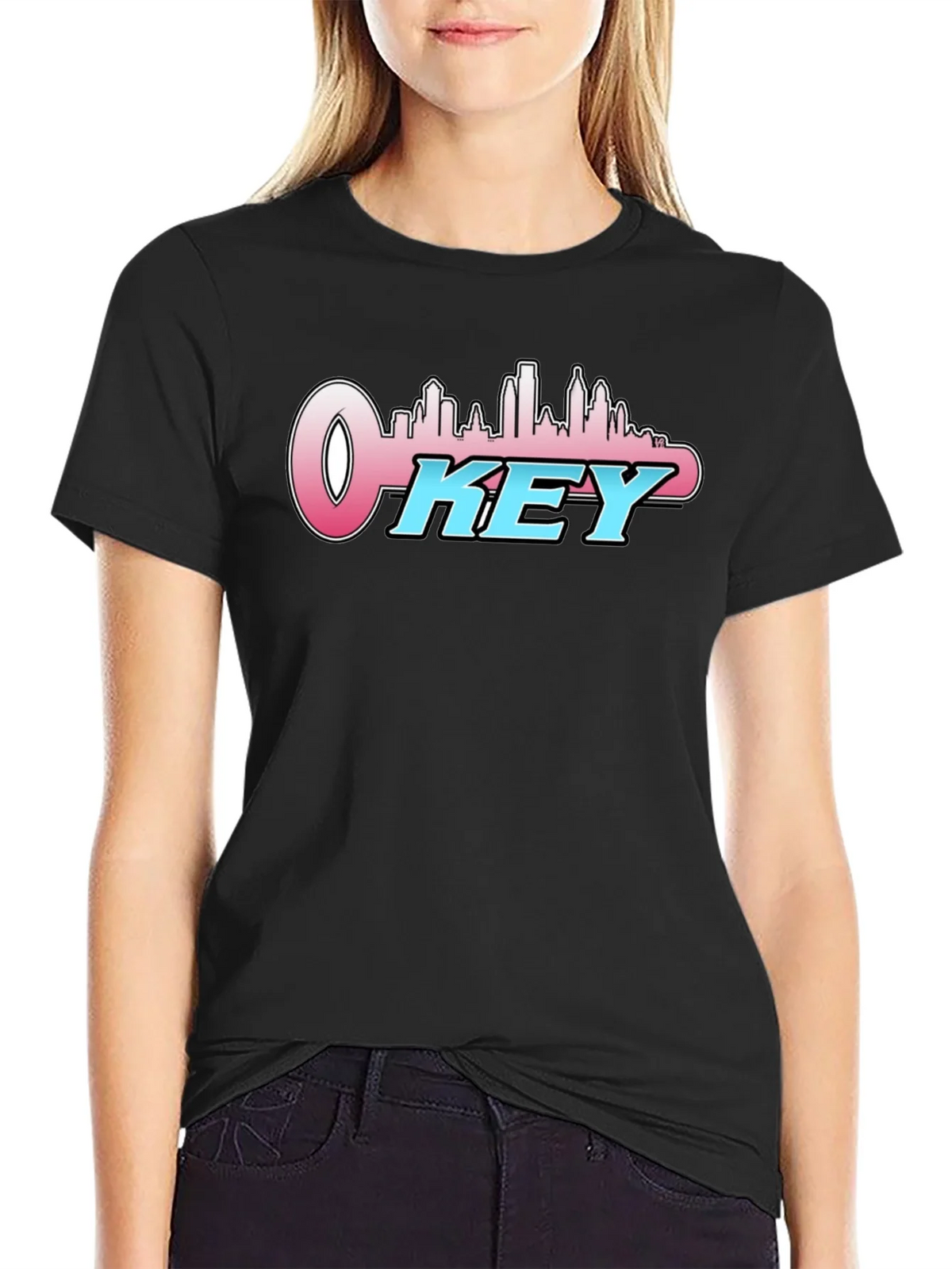 OKey City Skyline T-Shirt - Black product image 2