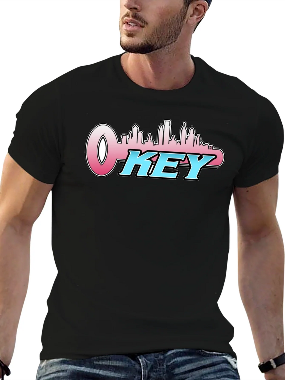OKey City Skyline T-Shirt - Black product image 6