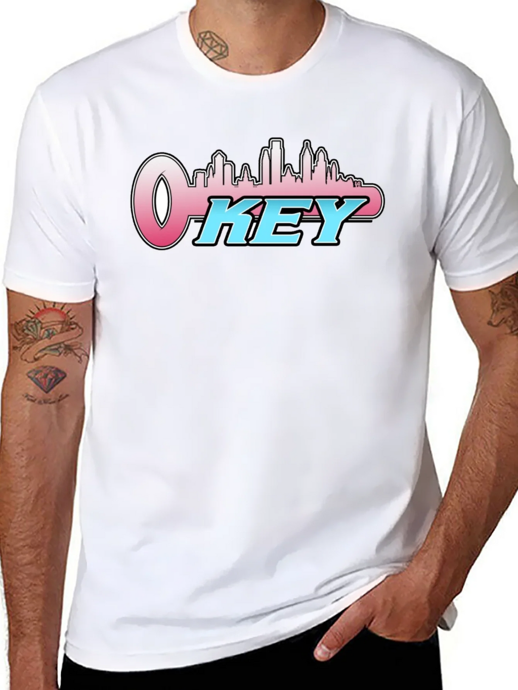 OKey City Skyline T-Shirt - Black product image 7