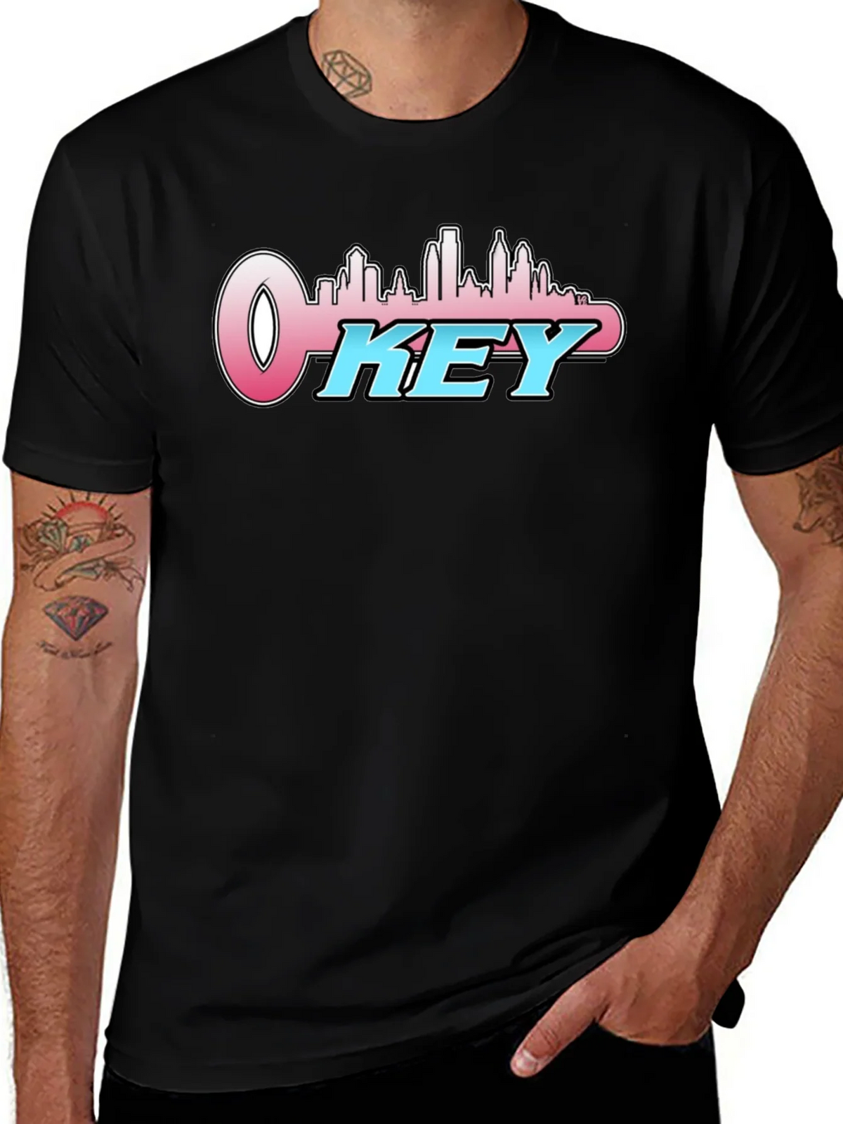 OKey City Skyline T-Shirt - Black product image 1