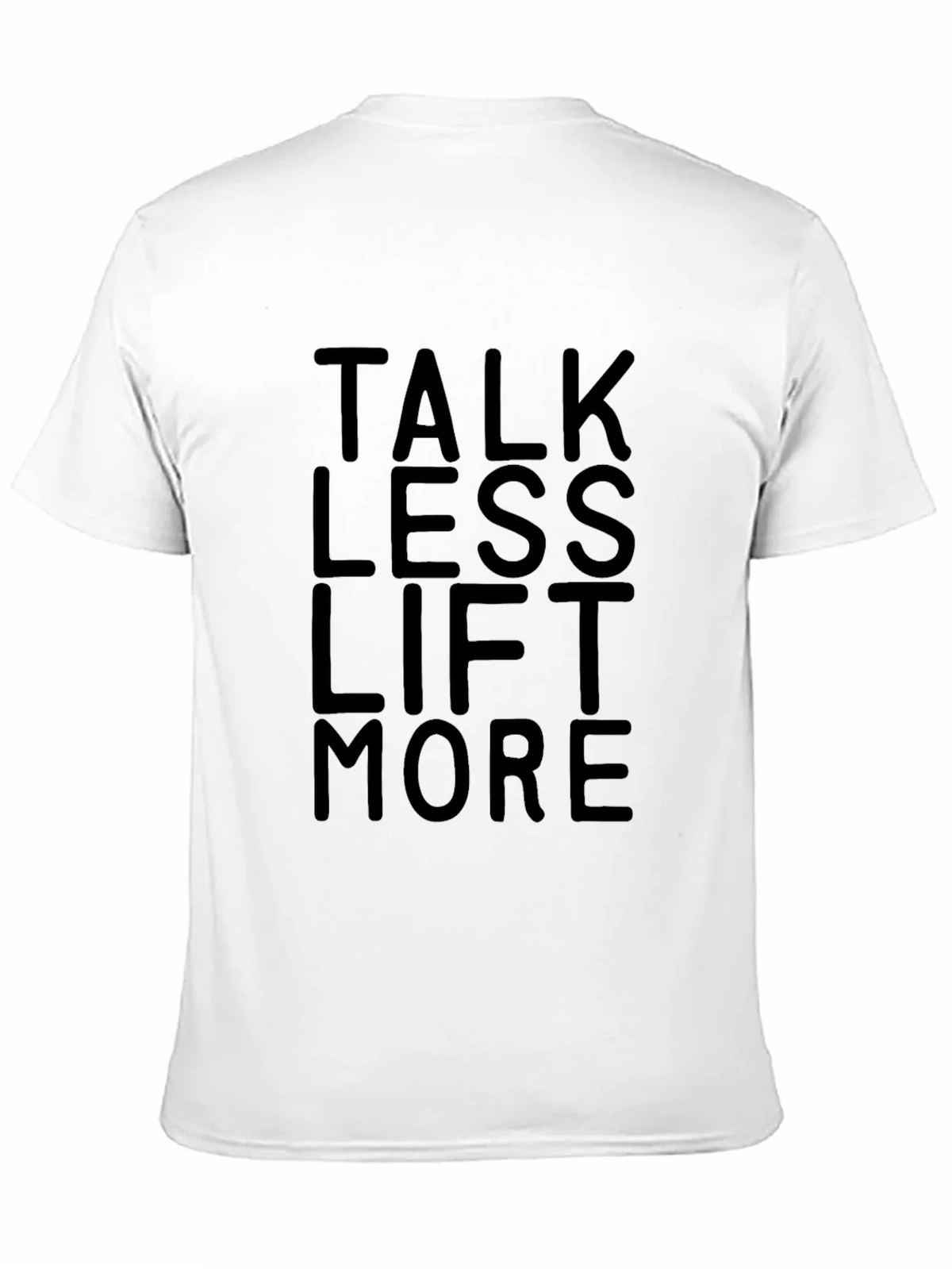 Talk Less Lift More Black Graphic T-Shirt Gym Workout Tee product image 8