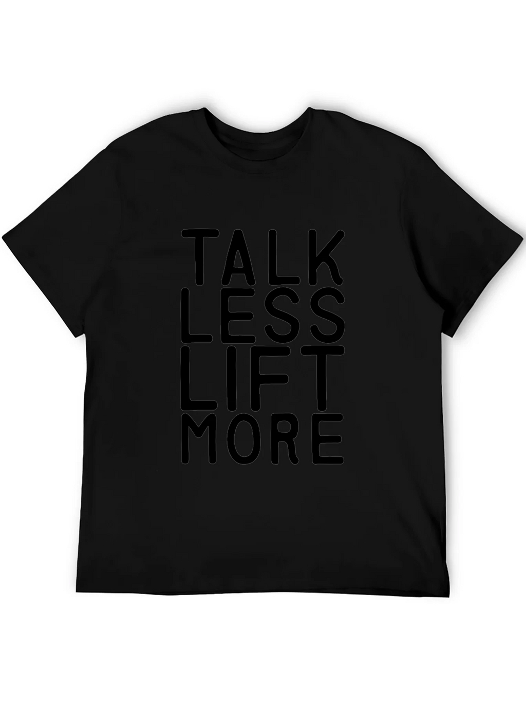 Talk Less Lift More Black Graphic T-Shirt Gym Workout Tee product image 3